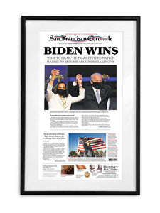 Biden Wins San Francisco Chronicle Framed Cover